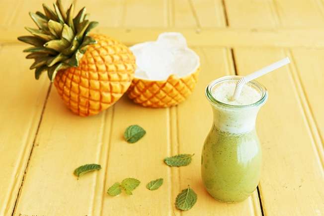 Receita de Suco de abacaxi com hortelã