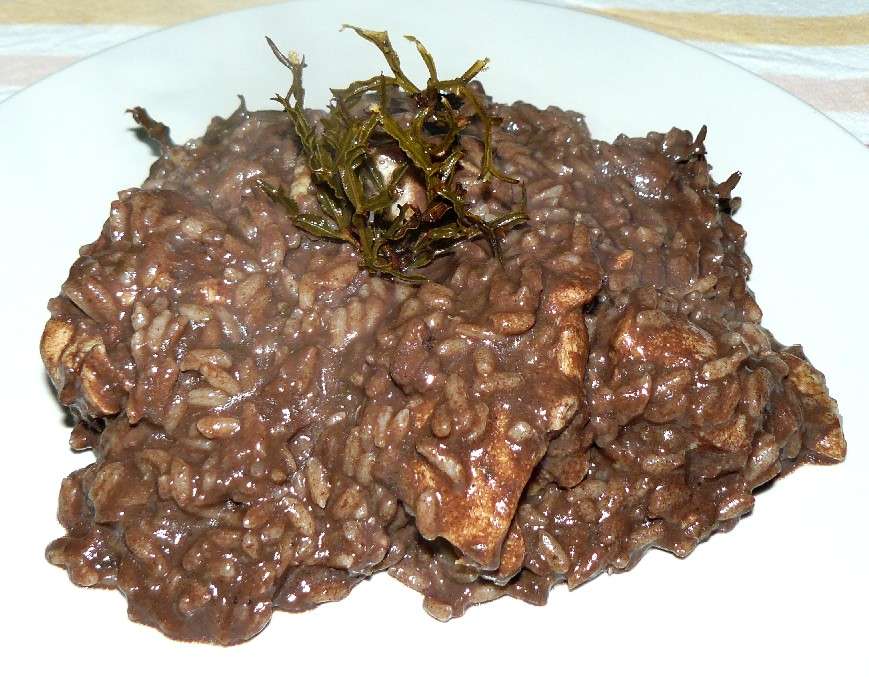 Arroz de cabidela de frango com carqueja