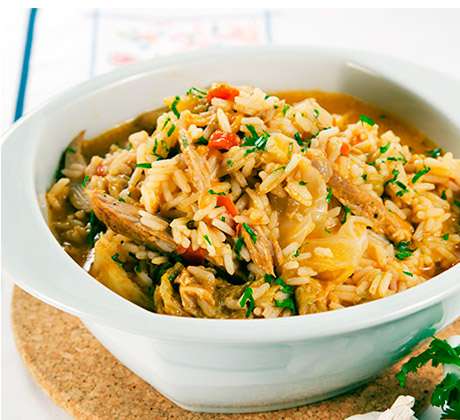 Receita de Arroz de couve e carne