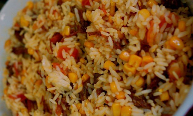 Receita de Arroz temperado com frango