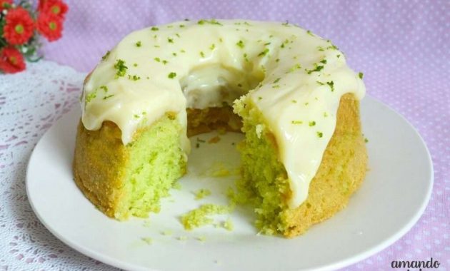 Receita de Bolo verde de limão