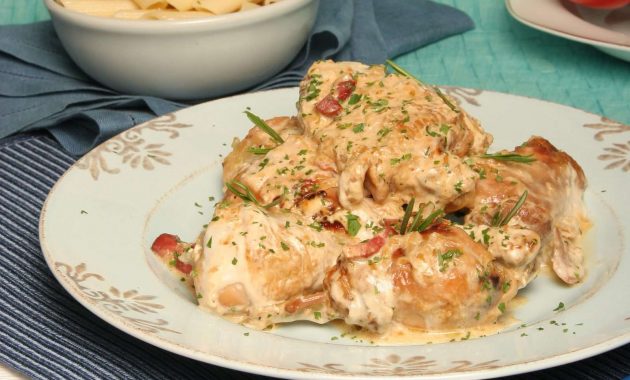 Receita de Frango com natas