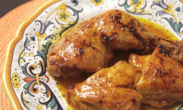 Receita de Sobrecoxa assada ao molho de ervas
