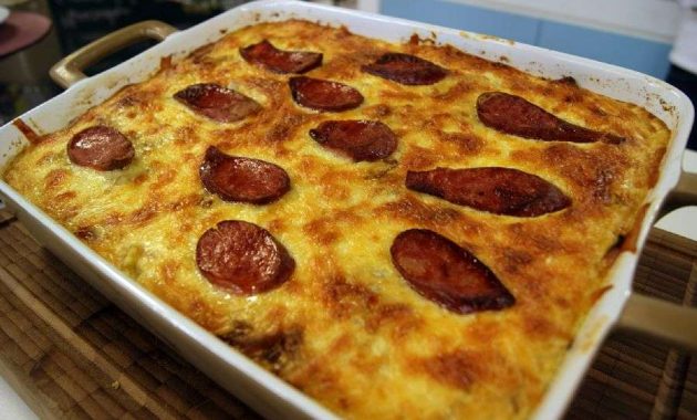 Receita de Aipim com calabresa ao forno