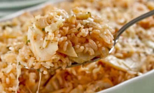 Receita de Arroz ao forno com bacalhau