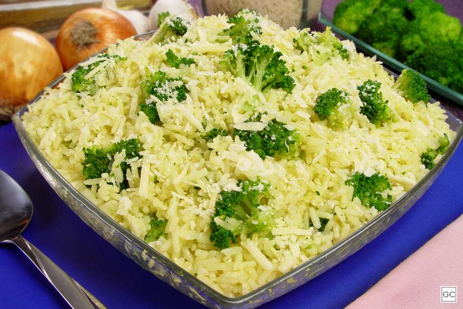 Receita de Arroz com brócolis Delicioso 