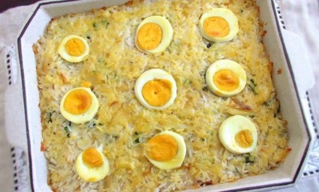 Receita de Arroz de bacalhau no forno