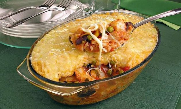 Receita de Arroz de forno com bacalhau