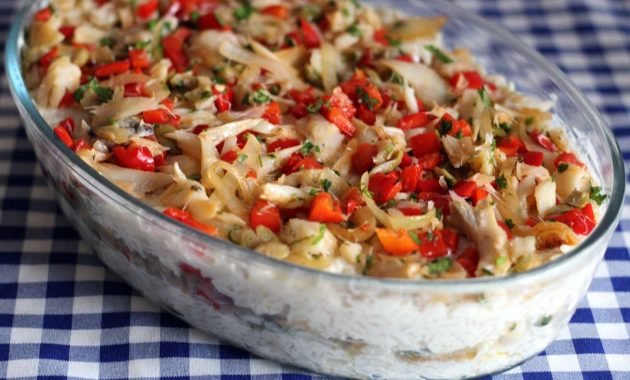 Receita de Arroz de forno de bacalhau Tudo Gostoso