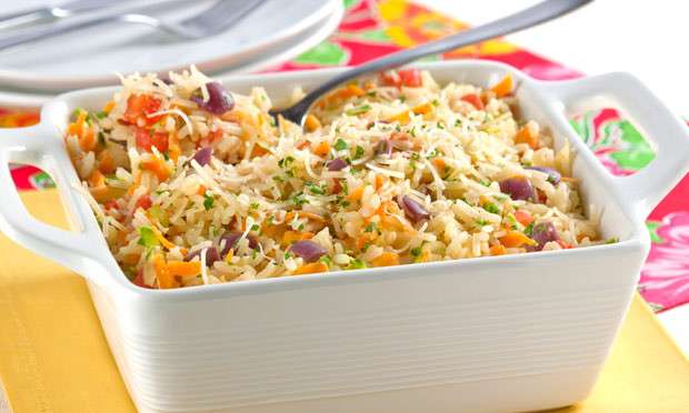 Receita de Arroz nutritivo com cenoura e abobrinha
