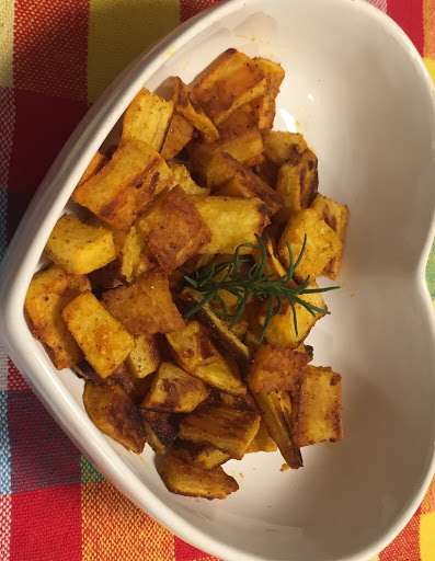 Receita de Batata doce com alho e páprica Fácil