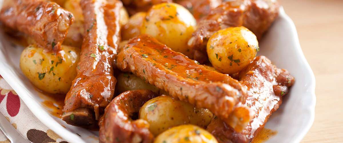 Receita de Costelinha de porco com batatas