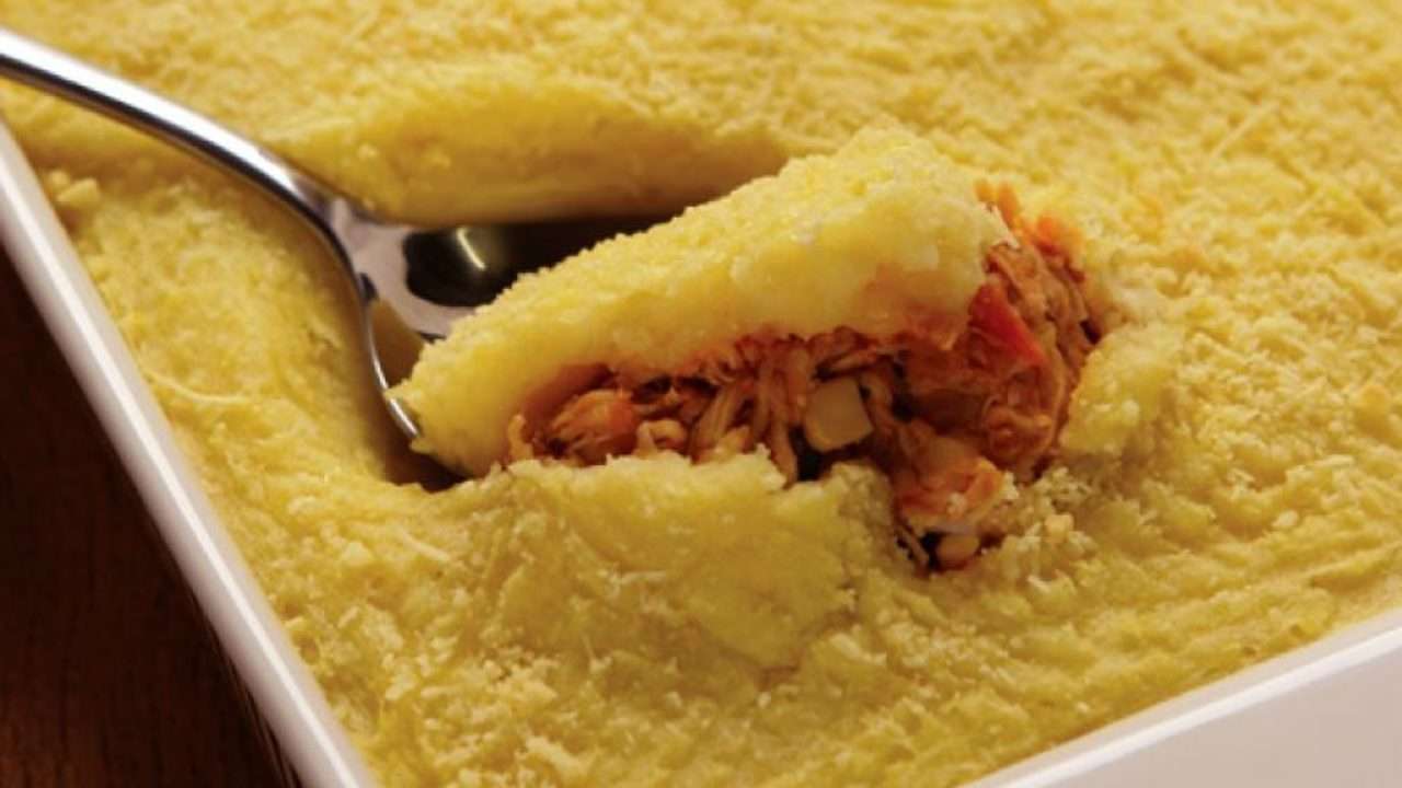 Receita de Escondidinho com batata doce e carne