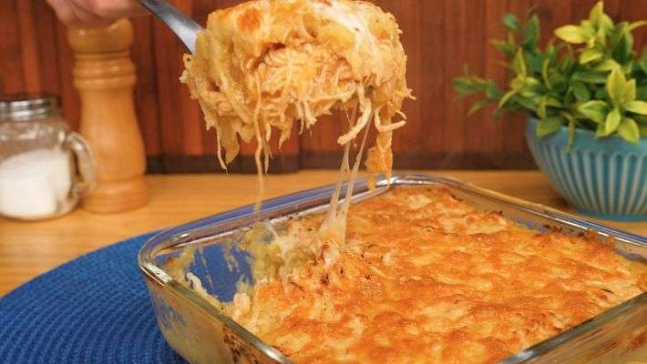 Receita de Escondidinho de frango com batata-doce