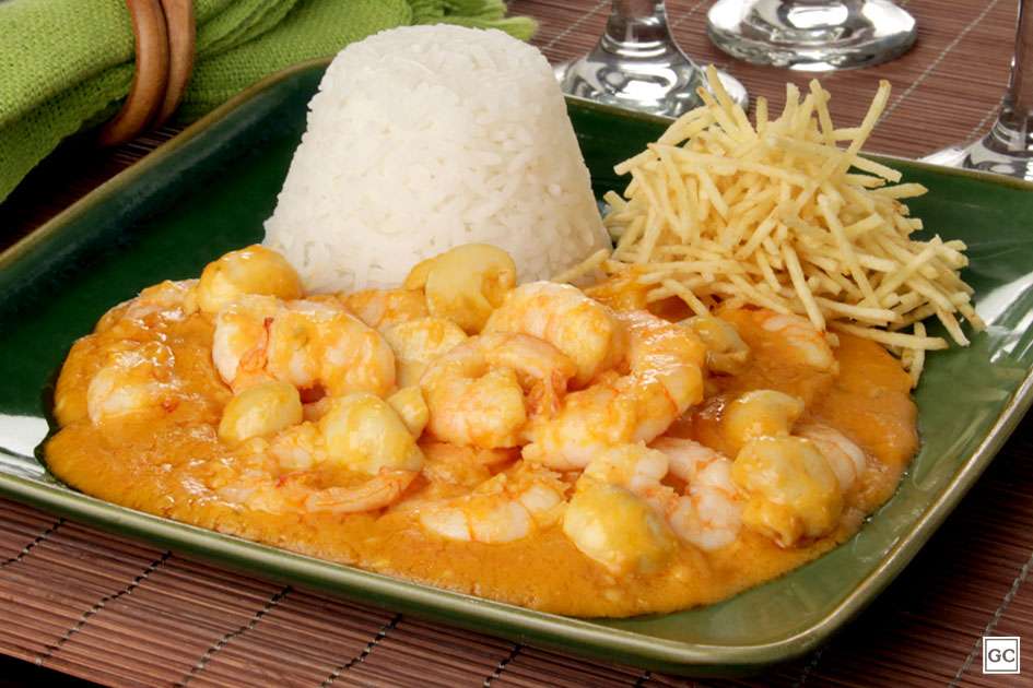 Receita de Estrogonofe de camarão Delicioso
