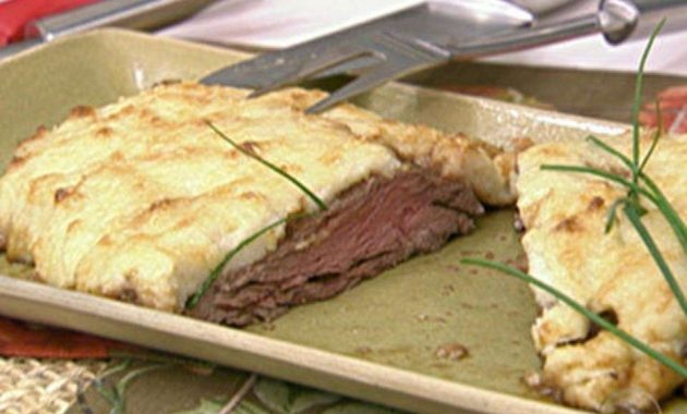 Receita de Fraldinha com Creme de Batata