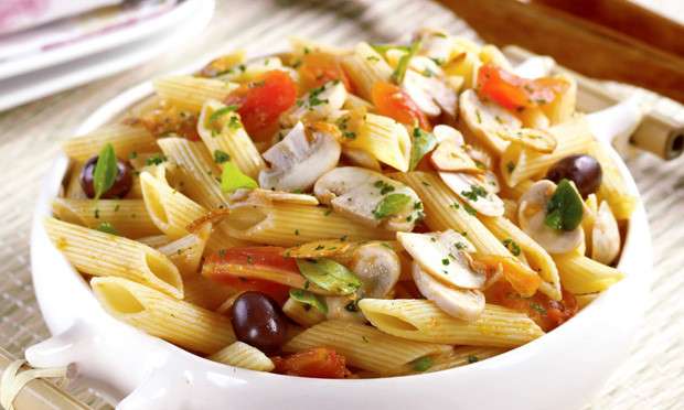 Receita de Massa com cogumelo e tomate Simples e saudável