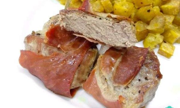 Receita de Medalhão de porco com bacon assado