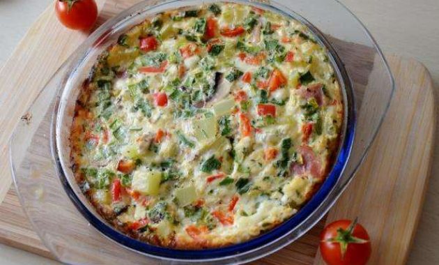 Receita de Omelete de forno light