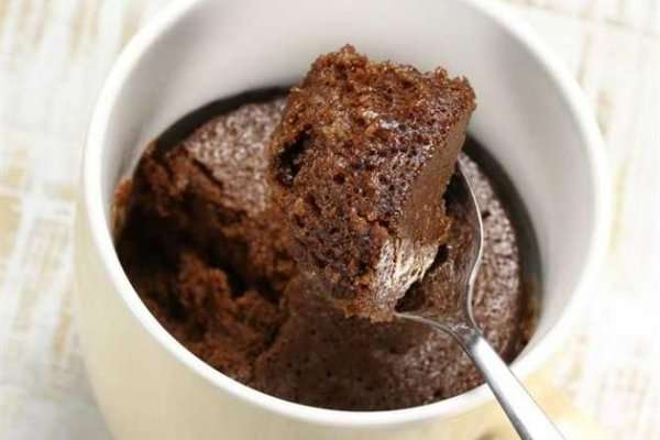 Receita de Bolo de caneca low carb de chocolate