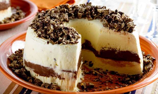 Receita de  Bolo de sorvete com brigadeiro