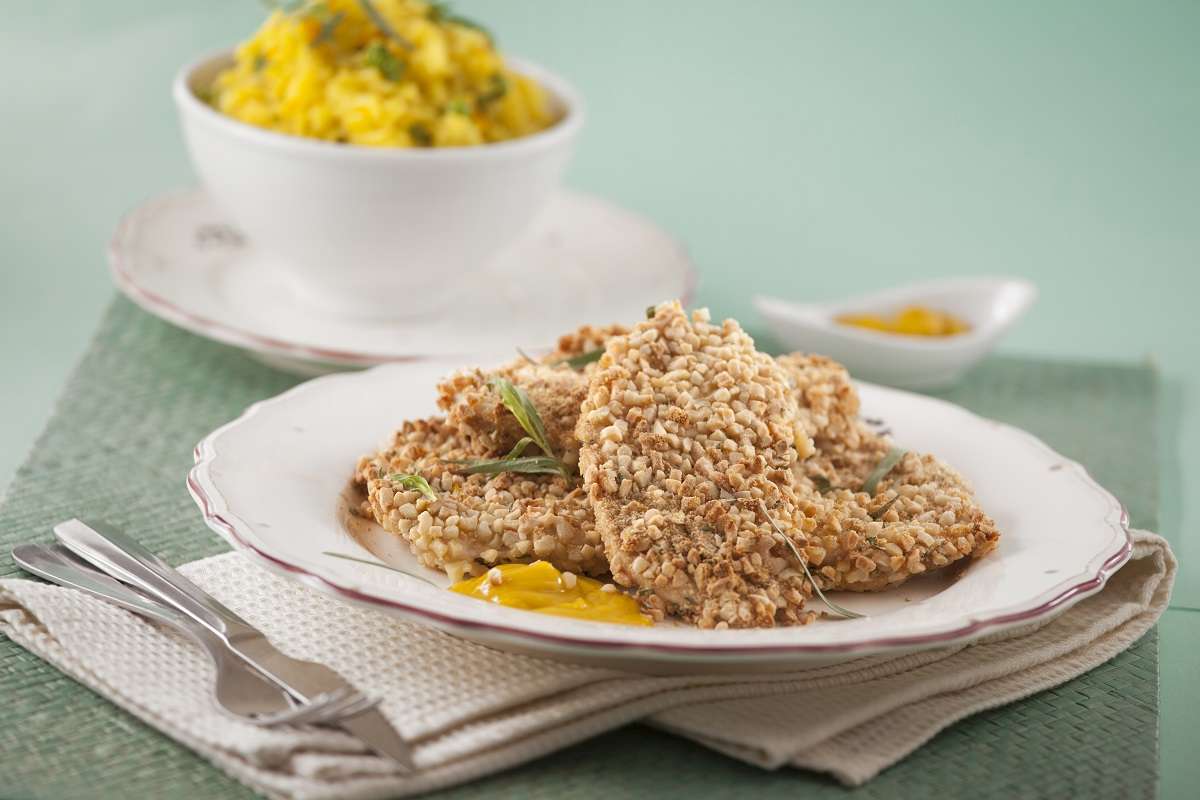 Receita de Filé de Frango empanado com Aveia