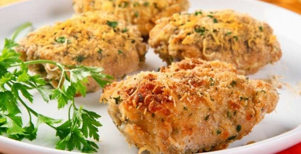 Receita de Frango empanado ao forno