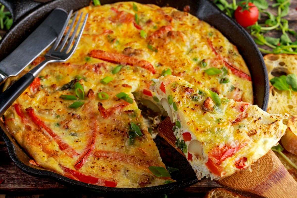 Receita de Omelete ao Forno com Presunto e Queijo Fácil