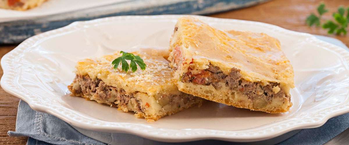 Receita de Torta de liquidificador de carne moida