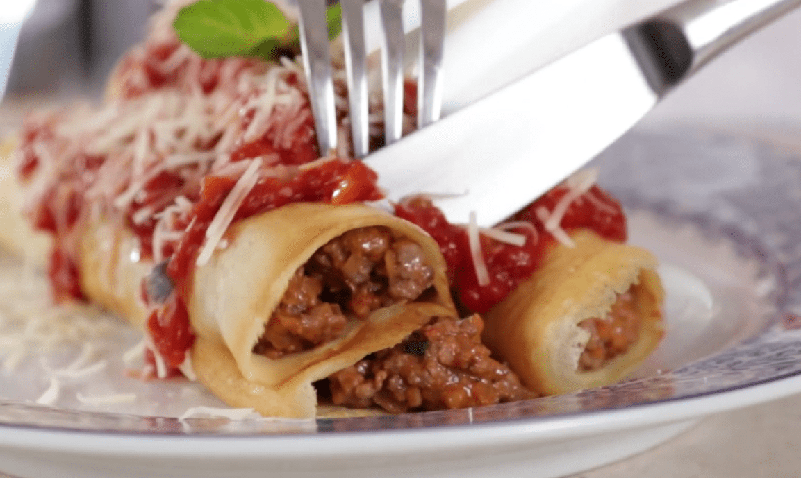 Receita de panquecas de carne seca com catupiry 