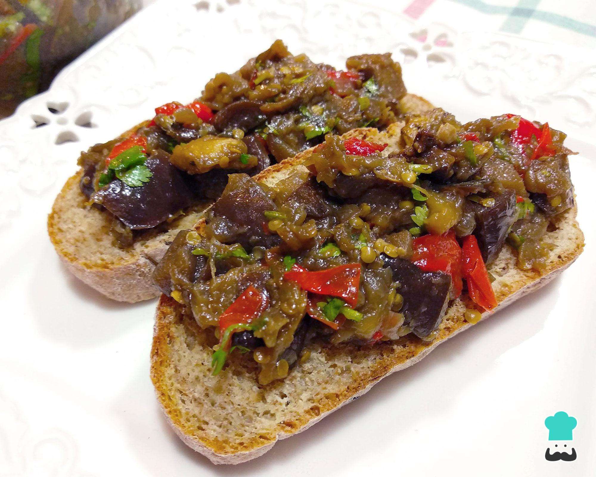 Receita de Antepasto de berinjela assada
