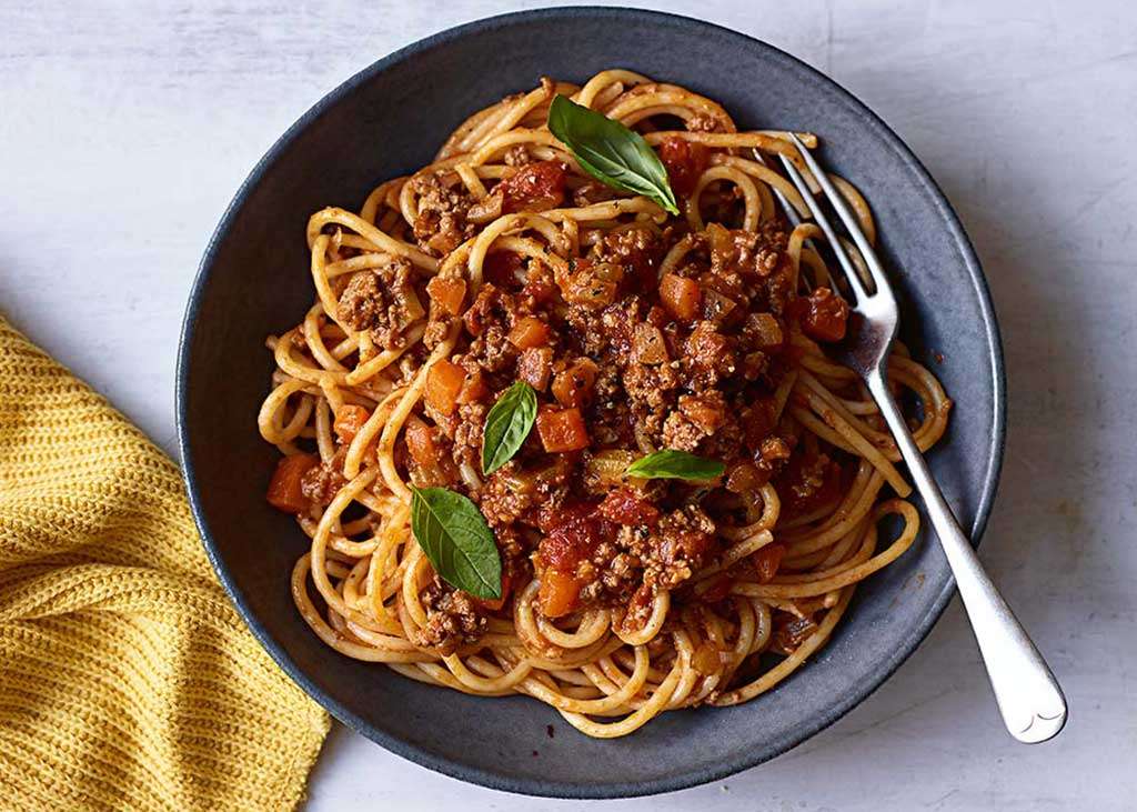 Receita de Esparguete com carne picada à bolonhesa