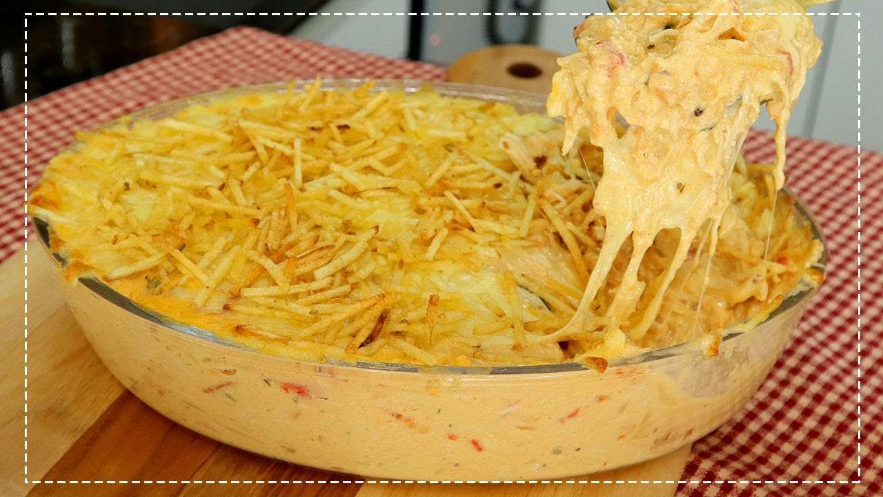 Receita de Fricassê de frango com creme de milho e requeijão