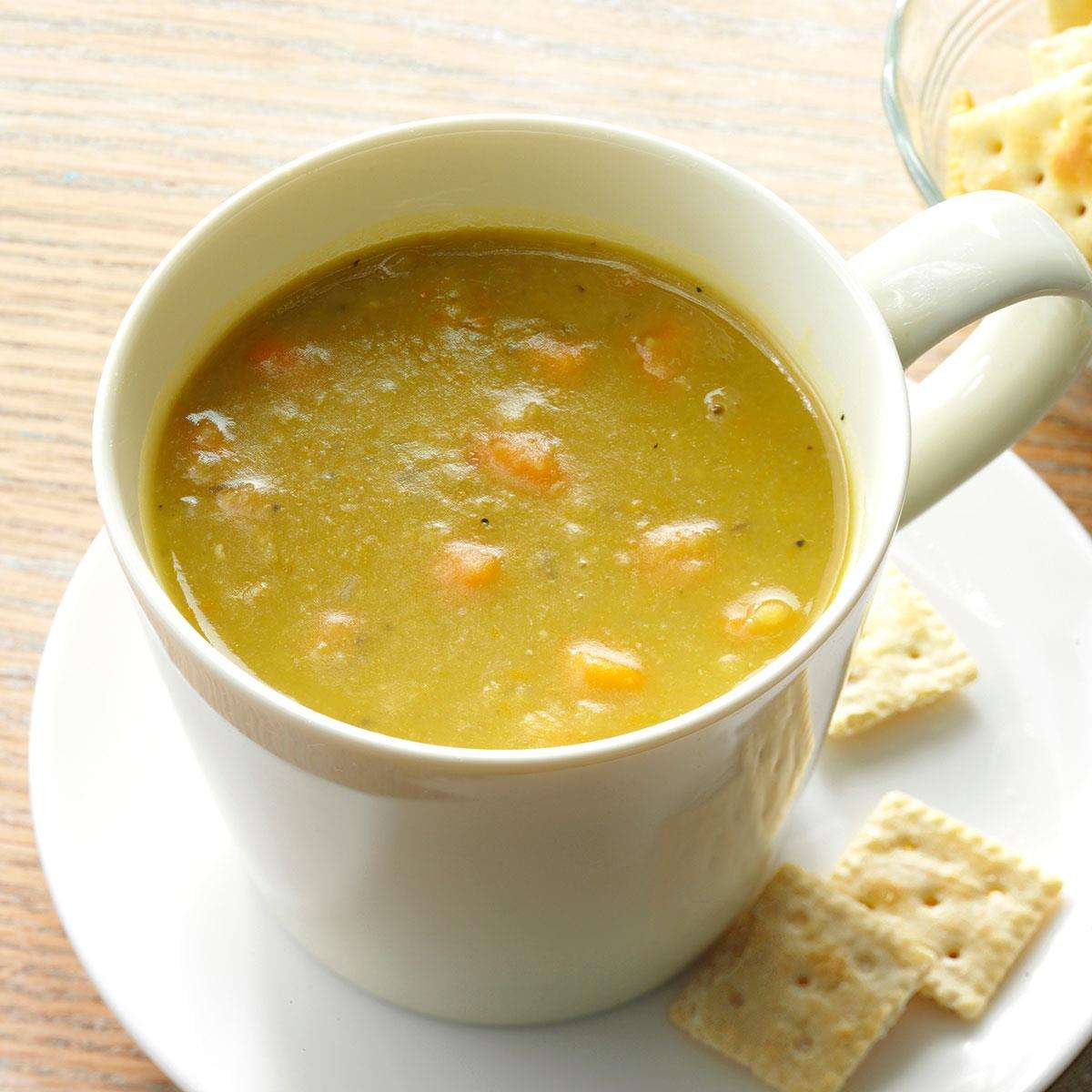 Receita de Sopa de Ervilha com Legumes