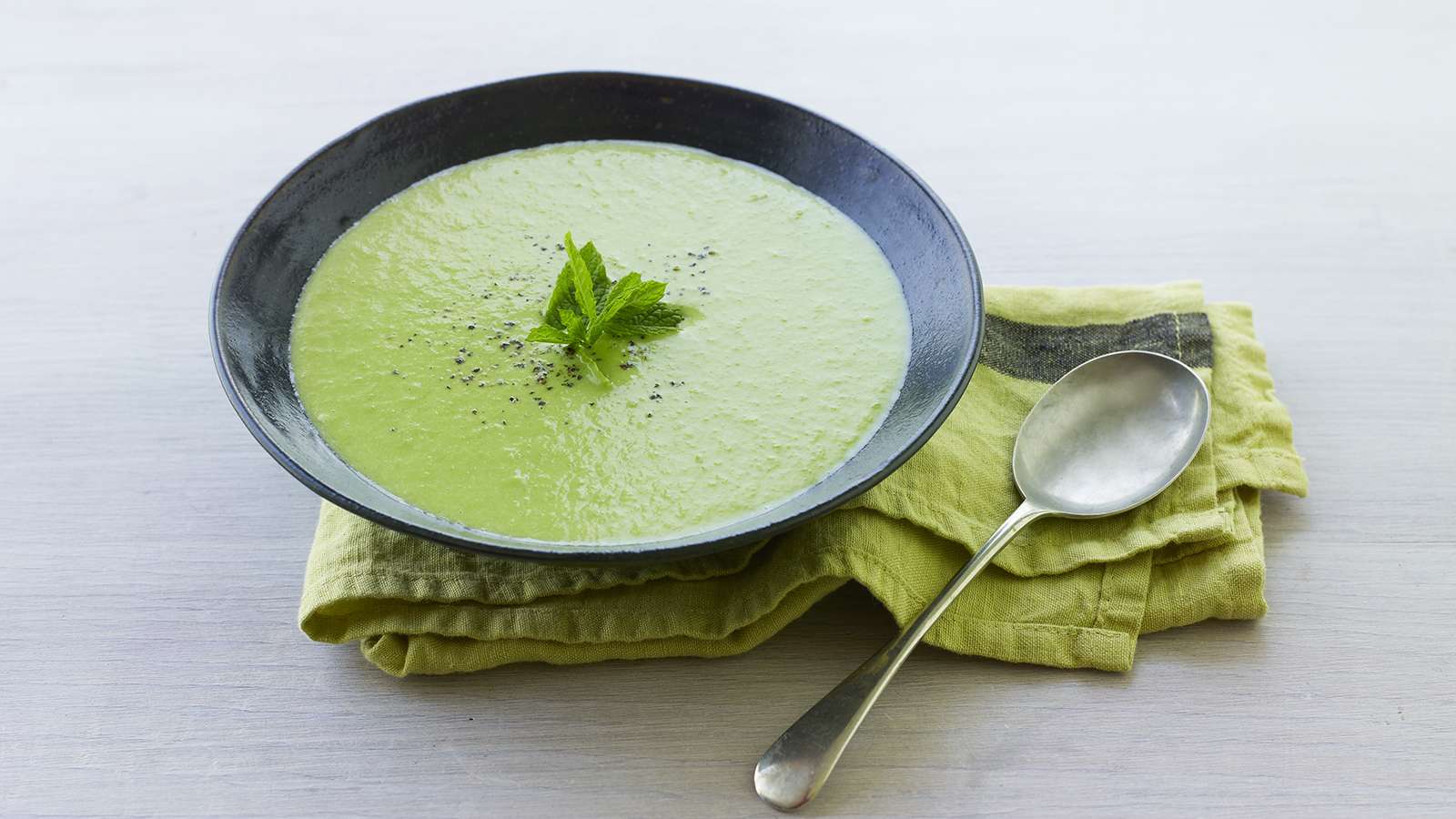 Receita de Sopa de ervilha com croutons de café