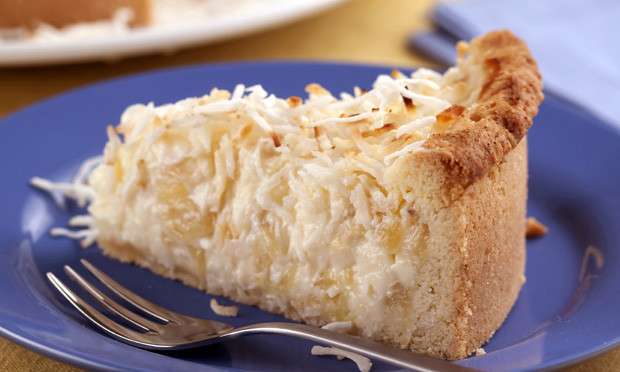 Receita de Torta cremosa de abacaxi e coco