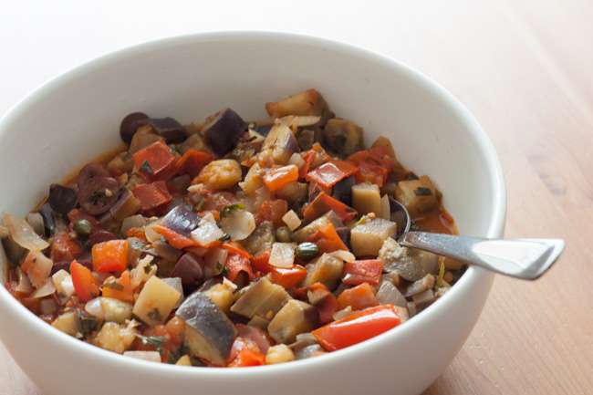 Receita de Caponata de Beringela Caseira