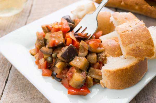 Receita de Caponata de berinjela no microondas