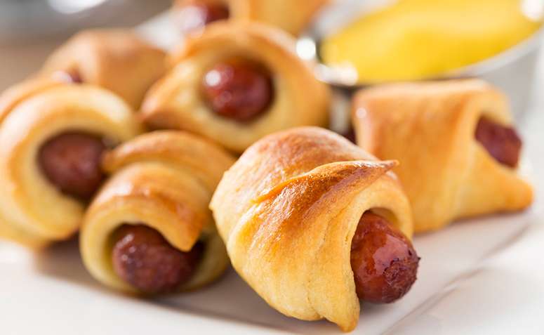 Receita de Enroladinho de Salsicha Delicioso