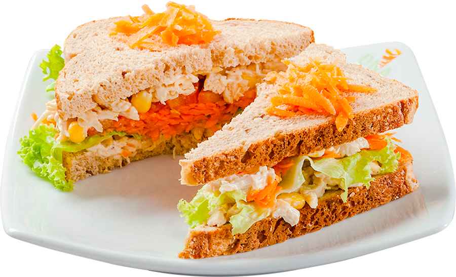 Receita de Sanduíche Natural de Frango com Milho