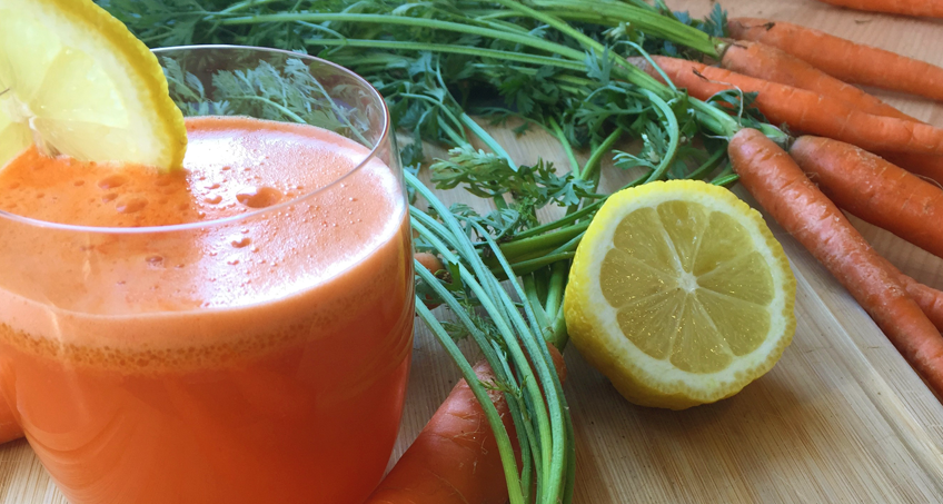 Receita de Suco de Limão com Cenoura