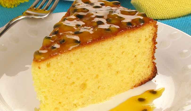 Receita Caseira de Bolo de Maracujá Cremoso