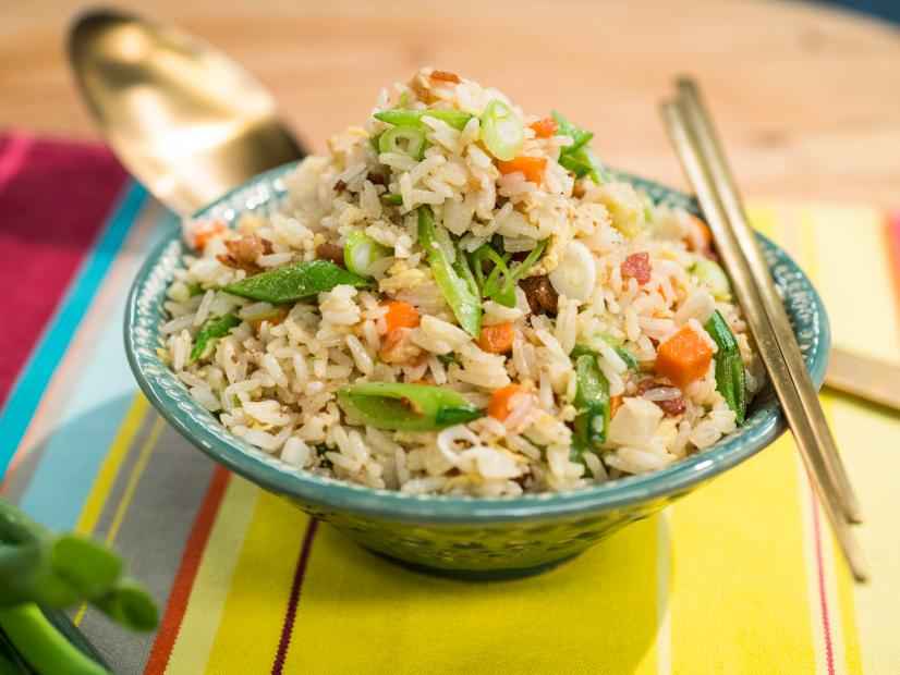Receita de Arroz com Bacon e Passas