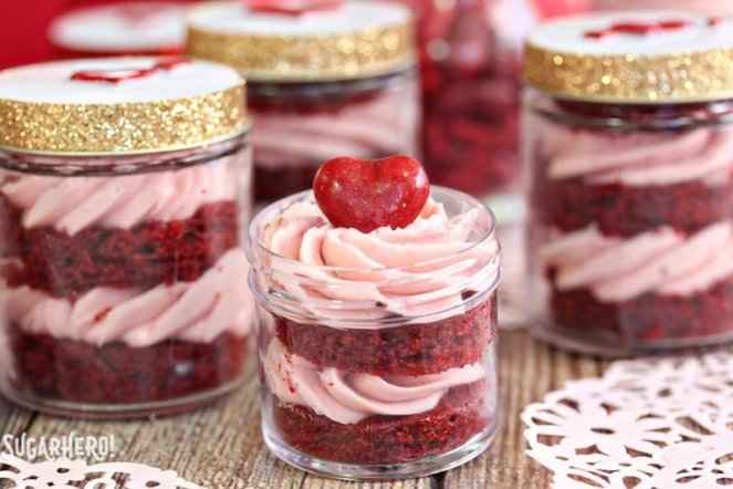Receita de Bolo Gelado Red Velvet no Potinho 