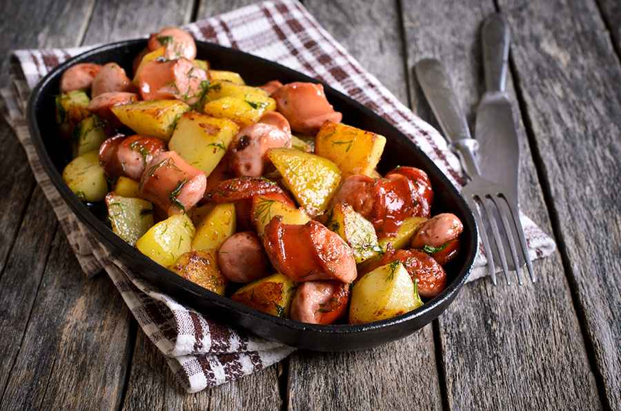 Receita de Linguiça no Forno com Batatas Diferente