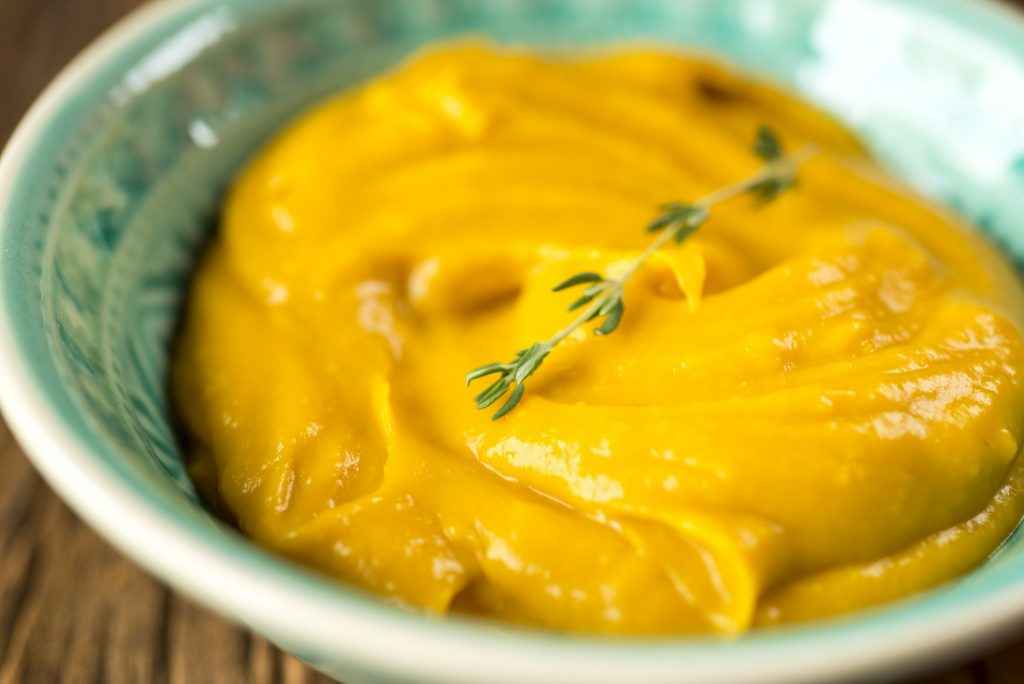 Receita de Purê de Abóbora com Leite de Coco
