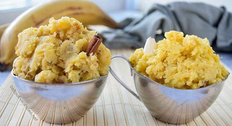 Receita de Purê de Banana da Terra com Leite de Coco