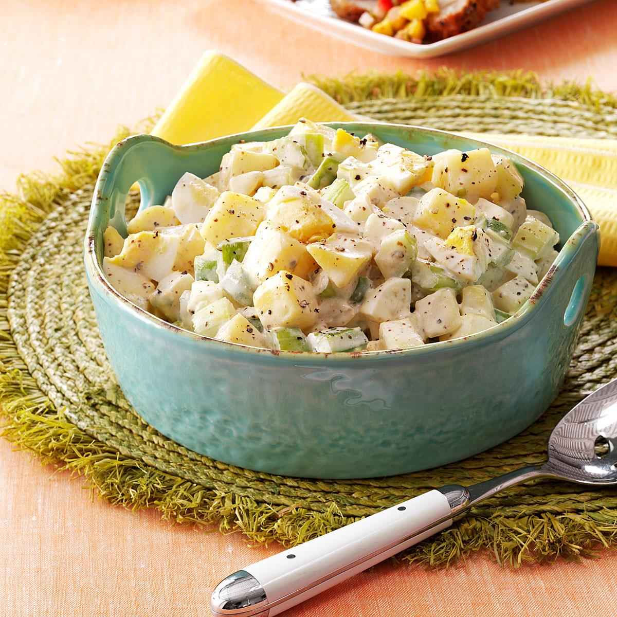 Receita de Salada de Batata com Maionese Colorida