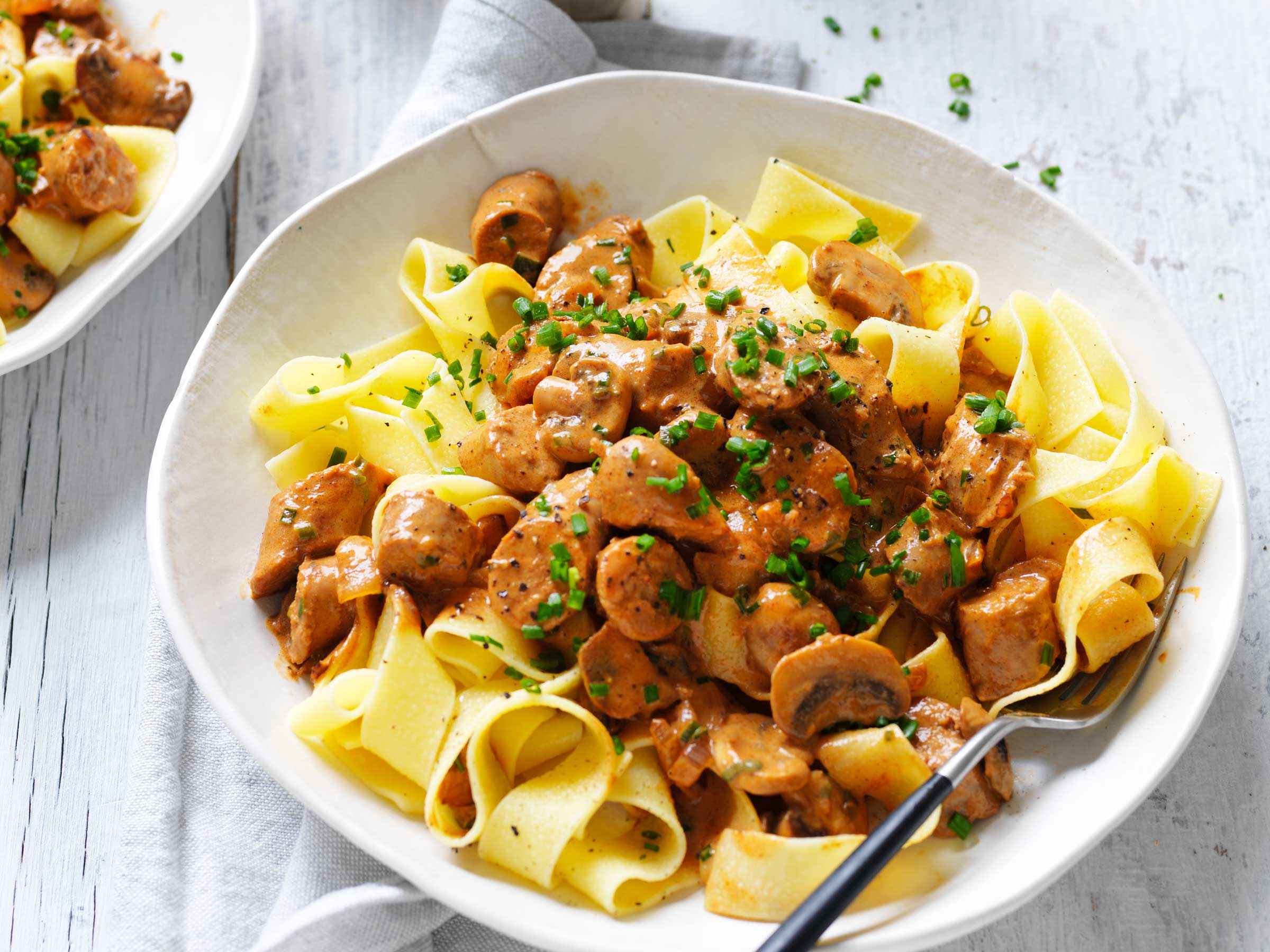 Receita de Strogonoff de Salsicha de Porco Rápido
