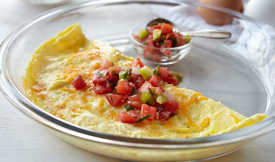 Receita de omelete de microondas Mexicana